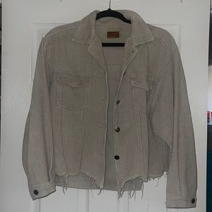Corduroy Jacket with distressed bottom